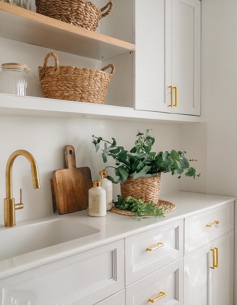 Integrate White Cabinets for Clean Lines