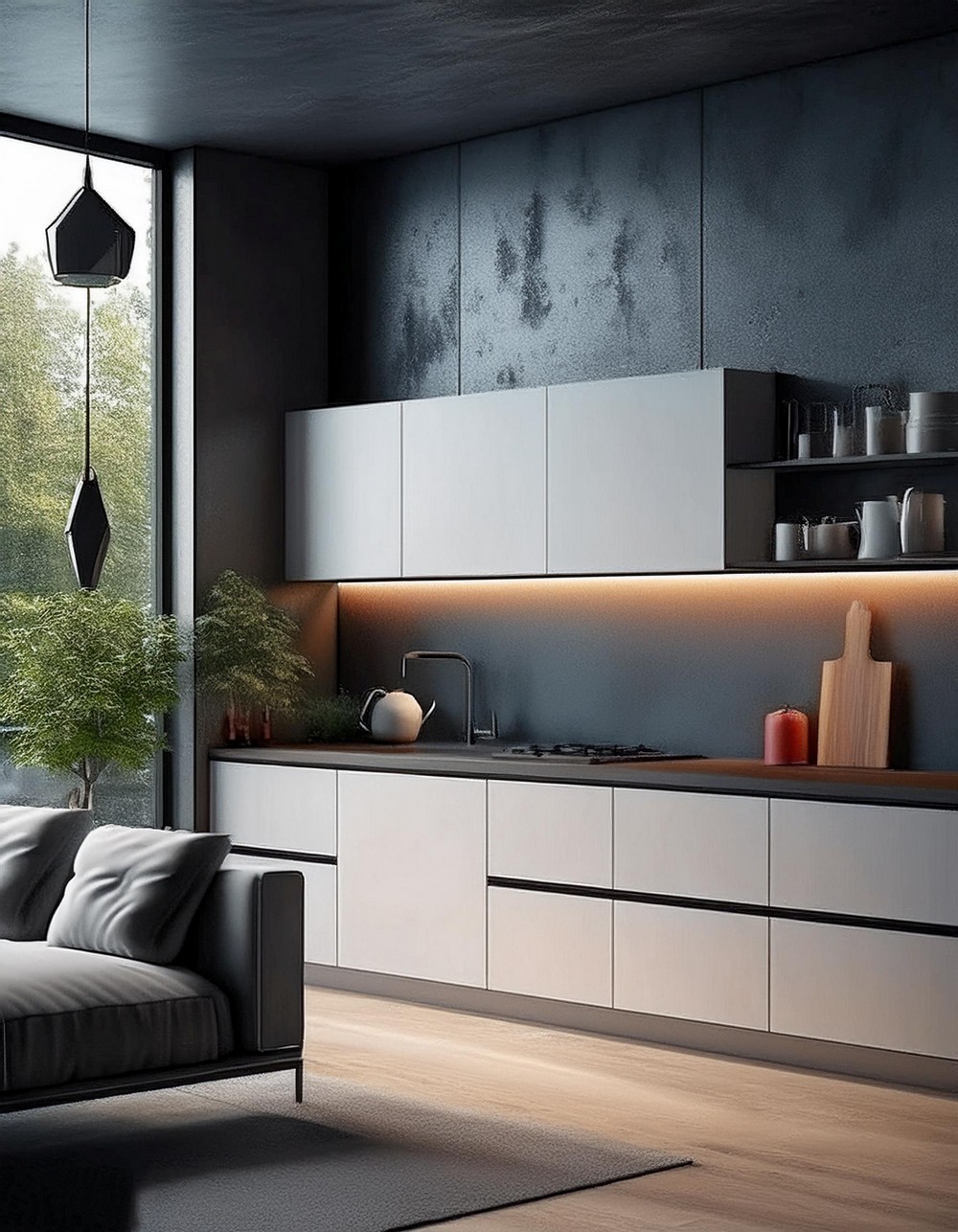 Streamlined Minimalist Kitchen Layout