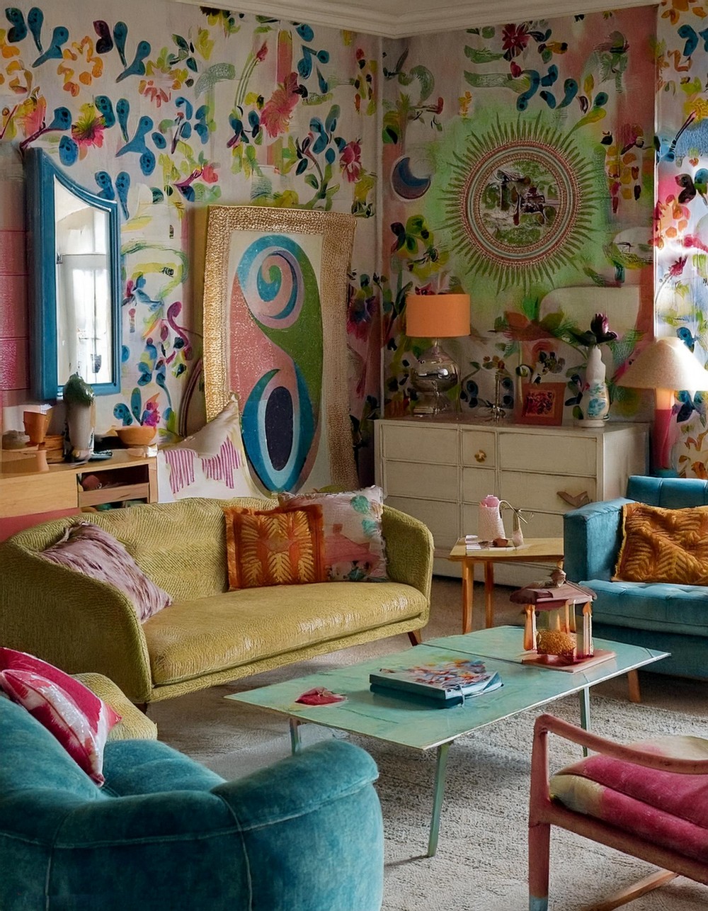 Vintage Whimsical Living Room Decor